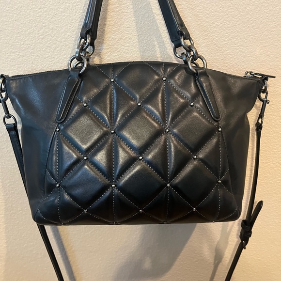 Coach Diamond Pattern Satchel - Picture 6 of 11